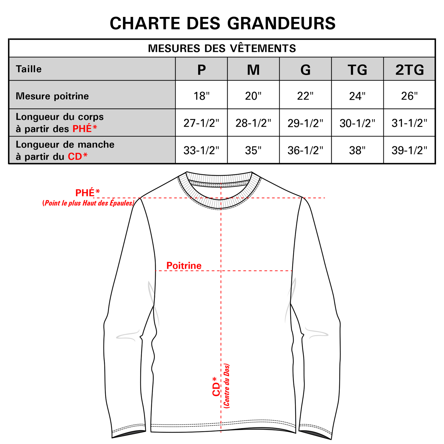 T-Shirt manches longues unisexe - logo au coeur