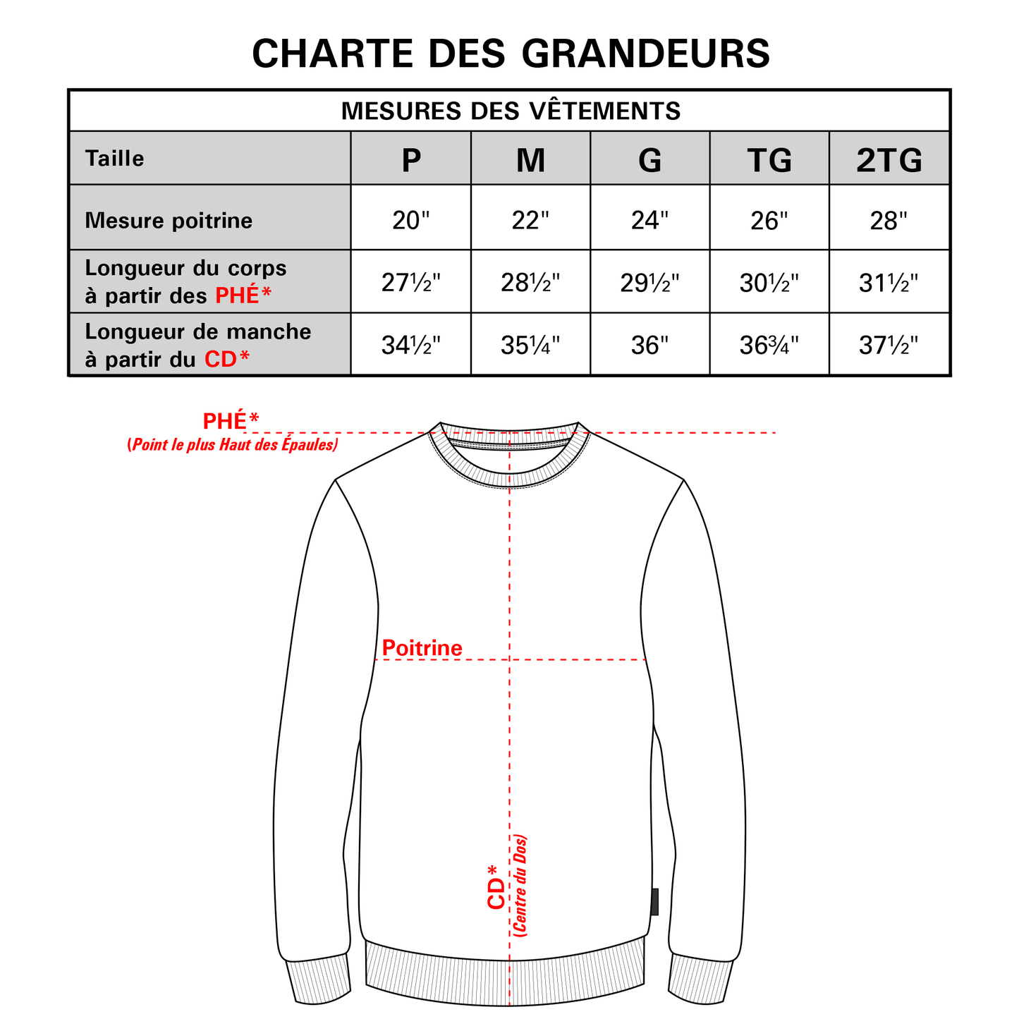 Molleton col rond unisexe - ESSA - Broderie