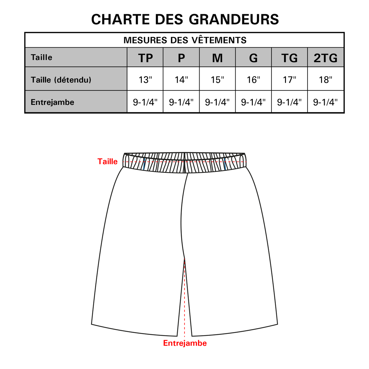 Pantalon court unisexe - ÉCOLE PROVENCHER imprimé sur la cuisse