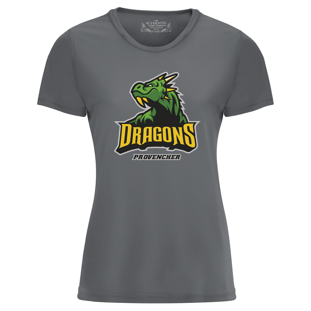 T-shirt Pro-Team femme - DRAGONS imprimé au coeur devant