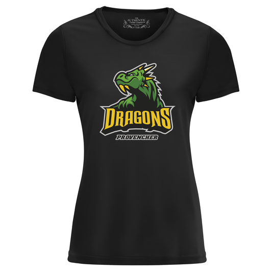 T-shirt Pro-Team femme - DRAGONS imprimé au coeur devant
