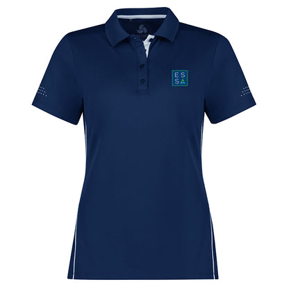 Polo manches courtes 2 tons pour femme - ESSA - Broderie