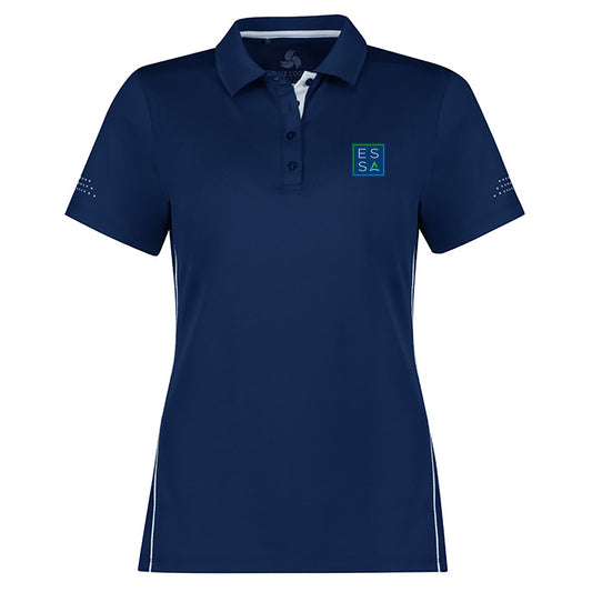 Polo manches courtes 2 tons pour femme - ESSA - Broderie