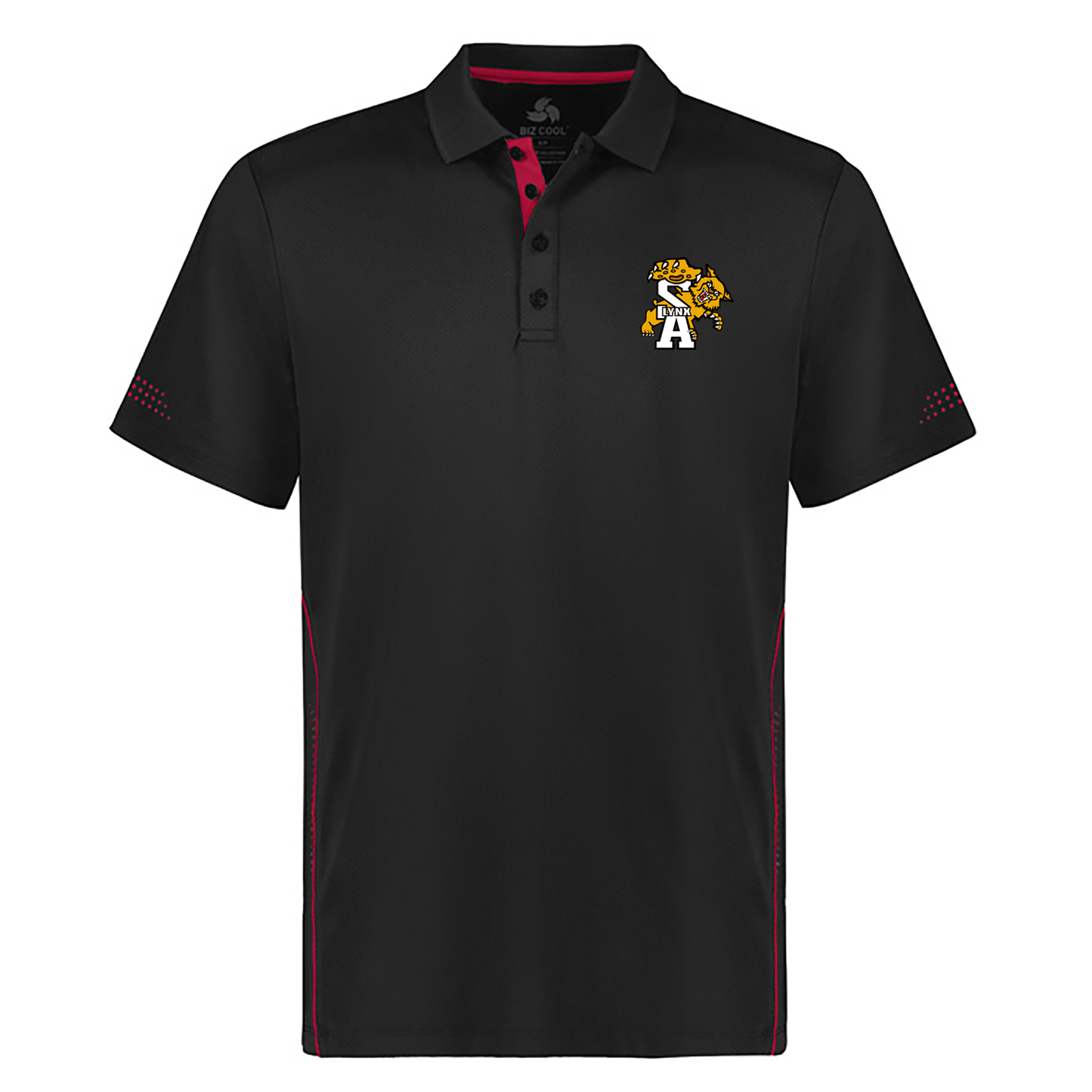 Polo manches courtes 2 tons pour homme - HOCKEY - Écusson